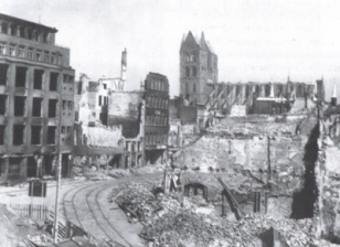 L�beck-Klingberg nach dem Bombardement vom 28. M�rz
                1942