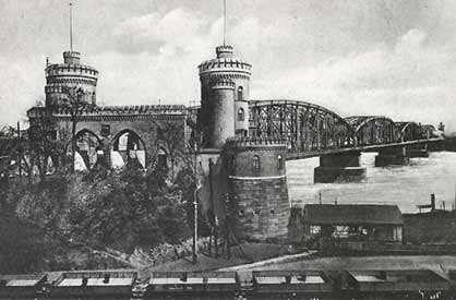 Mainz, die Eisenbahnbr�cke von 1862