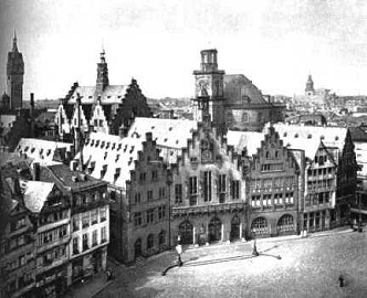 Frankfurt am Main,
                      Hauszeile am R�merberg, 1920 ca.