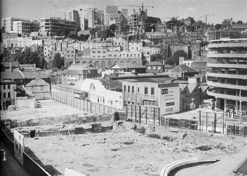 Bristol 1964, Grossbaustelle des
              Polizeihauptquartieres und des Amtsgerichts Bridewell