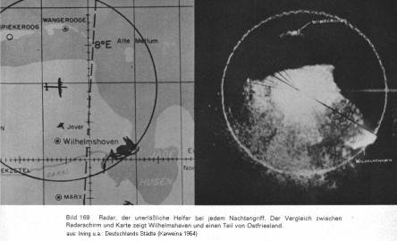 Bild 169: Britischer Radarschirm �ber
                      Ostfriesland