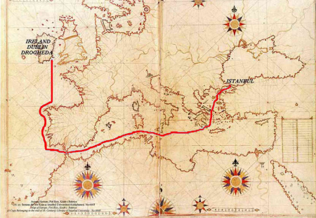 Karte von
                        Piri Reis, Mitteleuropa und S�deuropa
