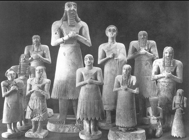 G�tterstatuen aus dem
                        Tell Eshnunna, Museum in Bagdad, Irak