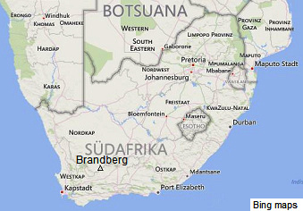 Der Brandberg in
                        S�dafrika, Karte