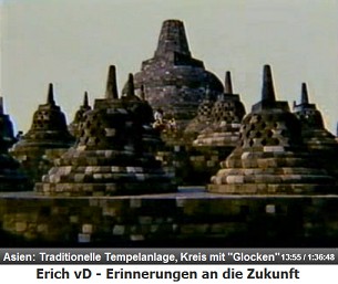 Die Standard-Tempelanlage in Asien mit den vielen
                  Glockenformen, Nahaufnahme