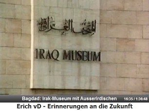 Das Schild des Irakischen Museums in Bagdad