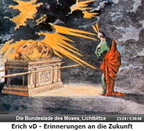 Die Bundeslade produziert Strom und Blitze, alte
                  Malerei