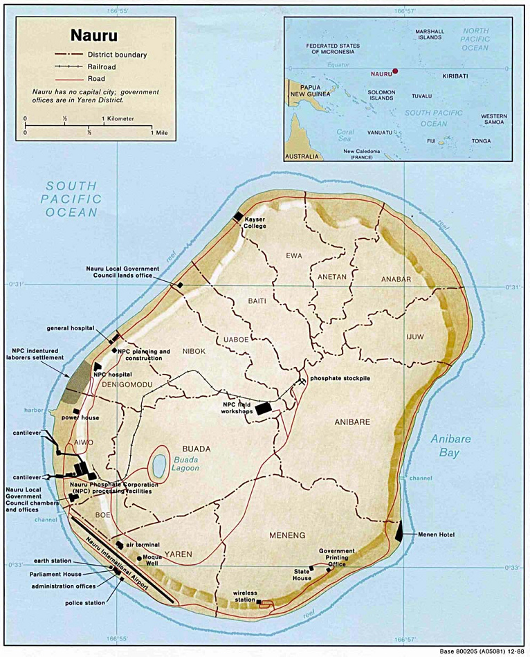 Mapa de Nauru