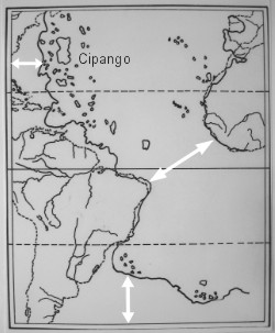 Mapa de Piri Reis con
                                        Cipango