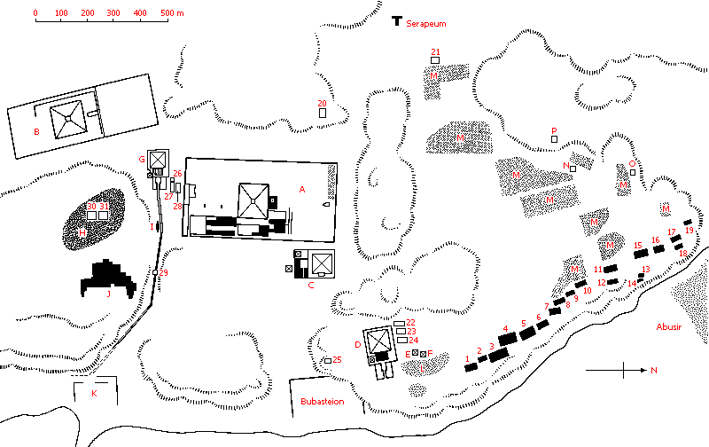 Plano de la necr�polis de Sakkarah /
                          Saqqara