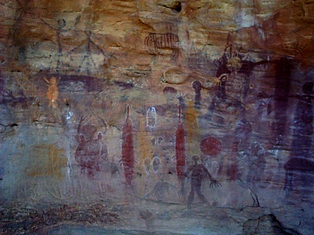 Dibujos
                            rupestres en Laura, Queensland, Australia