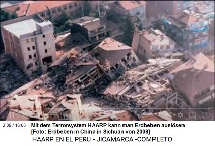 Mit dem Terrorsystem
                              HAARP kann man Erdbeben ausl�sen [Foto:
                              Erdbeben in China in Sichuan von 2008]