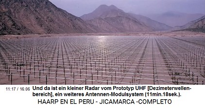Und da ist ein kleiner Radar vom Prototyp
                          UHF [Dezimeterwellenbereich], ein weiteres
                          Antennen-Modulsystem (11min.18sek.).