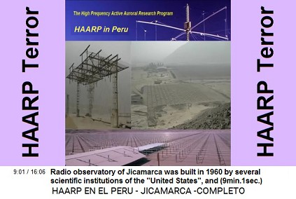 Radio observatory of
Jicamarca was built in 1960 by various
scientific institutions of the "United
States", and (9min.1sec.) Radio observatory of Jicamarca was built
in 1960 by various scientific institutions of
the "United States", and
(9min.1sec.)
