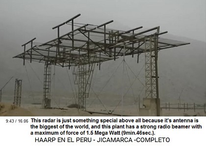 This radar is
just something special above all because it's
antenna is the biggest of the world, and this
plant has a strong radio beamer with a maximum
of force of 1.5 Mega Watt (9min.46sec.). This radar is just something special
above all because it's antenna is the biggest
of the world, and this plant has a strong
radio beamer with a maximum of force of 1.5
Mega Watt (9min.46sec.).