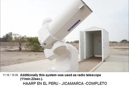 Additionally this system was used as
radio telescope (11min.22sec.). Additionally this system was used as
radio telescope (11min.22sec.).