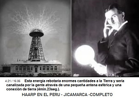 Esta
                          energ�a rebotar�a enormes cantidades a la
                          Tierra y ser�a canalizada por la gente atrav�s
                          de una peque�a antena esf�rica y una conexi�n
                          de tierra (4min.23seg.).