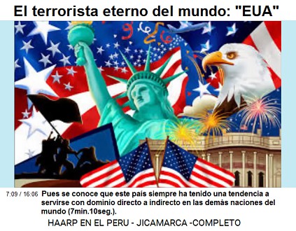 Pues se conoce que este pa�s siempre ha
                          tenido una tendencia a servirse con dominio
                          directo a indirecto en las dem�s naciones del
                          mundo (7min.10seg.).