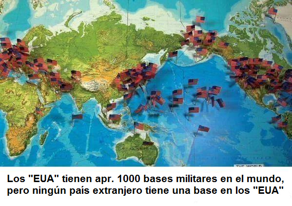 Mapa 03: bases de la OTAN de los
                                "EUA" en todo el mundo, 15 de
                                agosto de 2015