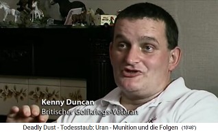 Golfkriegsveteran Kenny
                              Duncan aus Schottland
