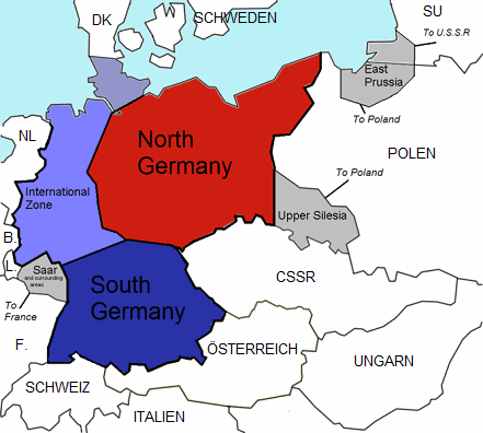 El Plan de Morgenthau con la
partición proyectada de Alemania en 1943 apr. El Plan de Morgenthau
con la partición proyectada de Alemania en
1943 apr.