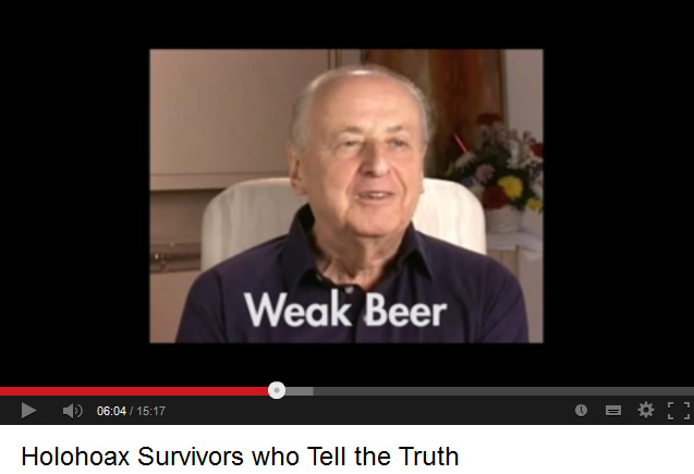Fundación Shoa, el testigo en
el vídeo reporta sobre cerveza sin alcohol en la
"cantina" del cc Auschwitz Fundación Shoa, el testigo en el vídeo reporta
sobre cerveza sin alcohol en la "cantina"
del cc Auschwitz
