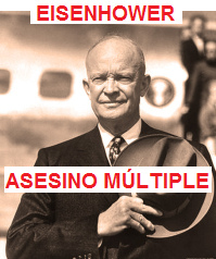 El asesino m�ltiple Eisenhower en 1956 apr. como
                presidente de los "EUA" criminales, racistas y
                parcialmente infiltrados por los sionistas