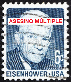 Estampilla
                        con el asesino m�ltiple de Eisenhower en 1970