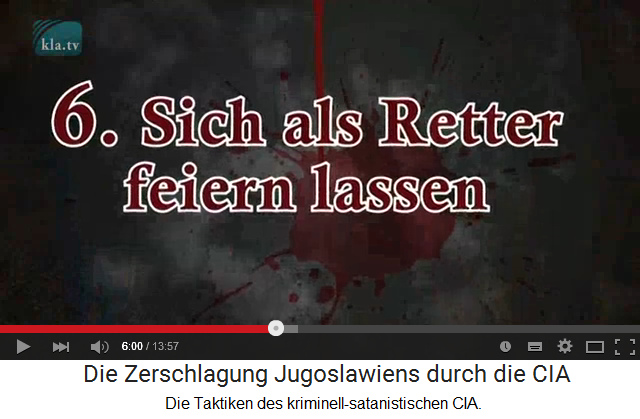 Der kriminell-satanistische
                  CIA l�sst sich als "Retter" feiern