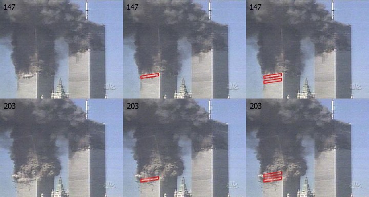 11 de septiembre 2001, WTC, ca�da de la torre sur
                por voladura en los pisos diversos bajo del lugar de
                impacto