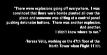 Explosiones
                  en el WTC: La testiga Teresa Veliz fue trabajando en
                  el 47� piso