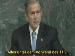 Bush despu�s del 11 de septiembre 2001
                            finge que ser�a muy
                            "preocupado"...