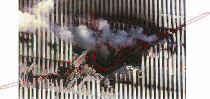 Boeing 767
                          passt nicht in den Turm des WTC