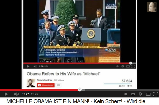 Ici l'on voit un article:
                      Obama appelle sa femme comme "Michael"
                      (original en anglais: Obama Refers to His Wife as
                      "Michael")