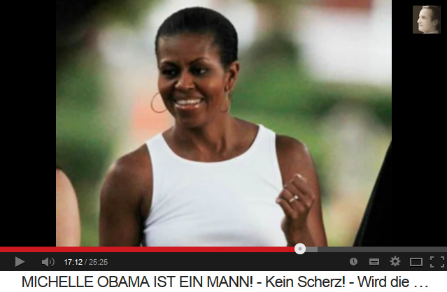 Portrait de Michael Obama
                      (alias "Michelle Obama") avec un
                      maillot
