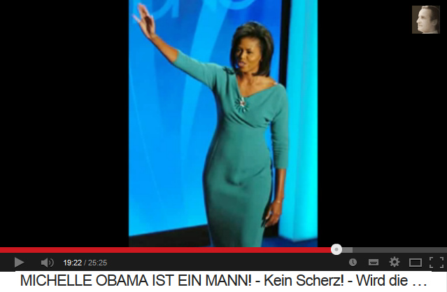 La robe serr�e de Michael
                      Obama (alias "Michelle Obama") montre
                      son p�nis