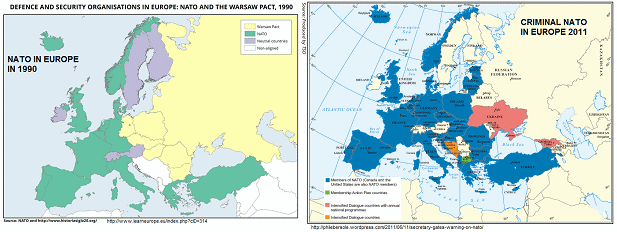 Karten der kriminellen NATO in Europa
1990 und 2011 Karten der kriminellen NATO in Europa 1990 und
2011