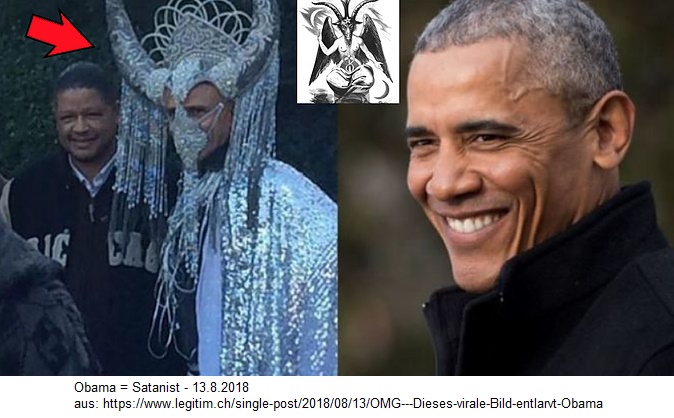 NWO-Obama mit Steinbockmaske - er ist
                  ein Satanist