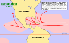 Mapa con las rutas de hurac�nos