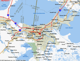 Nueva Orleans en 2005: Regiones
                                  de lagunas son transformados en
                                  barrios residenciales debajo del nivel
                                  del mar.