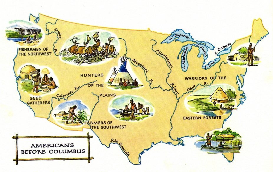 Indianer
                  Indianerleben natives indio -- Karte, carte, carta,
                  mapa, map