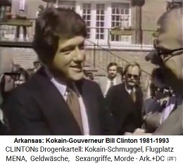 Der Kokain-Gouverneur Bill
                                Clinton in Little Rock in Arkansas
                                1981ca.
