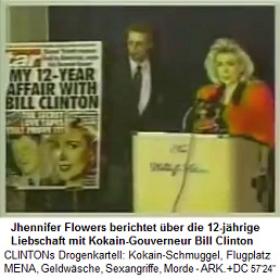Jhennifer Flowers berichtet �ber die 12-j�hrige Liebschaft mit dem Kokain-Gouverneur Bill Clinton