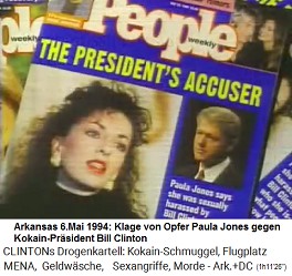 6. Mai 1994: Die Zeitschrift "People" bringt die Klage von Paula Jones gegen den Kokain-Pr�sidenten Bill Clinton