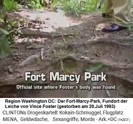 Die Leiche von Vince Foster wurde am 20. Juli 1993 im Fort-Marcy-Park n�rdlich von Washington DC gefunden
