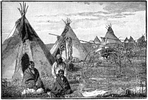 Indianerlager mit Tipis