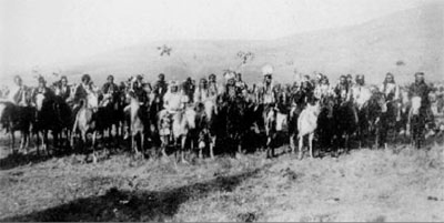 Nez
                          Perc�-Reitergruppe 1877, kurz vor dem Krieg