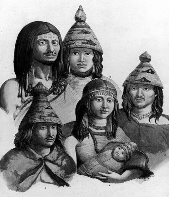 Nuu-chah-nulth, Portraits mit
                          Hut