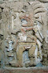 Sonnen-Mond-Tempel: Wandbild mit Fischergott