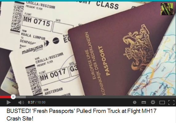 Gefälschter Pass mit gefälschtem
              Ticket von Flug MH17 und Anschlussflug MH715 - vom
              17.7.2014